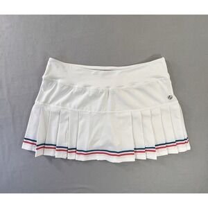 LIJA Women's Superstar Club Tennis Skirt Womens Large Classic Americana Sporty